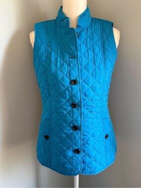 J Jill blue Quilted vest